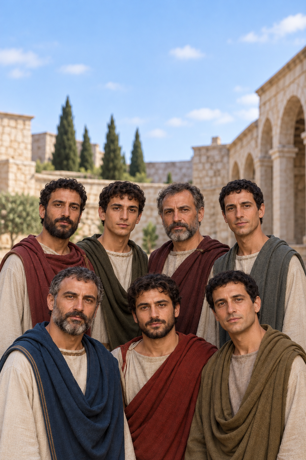 Portrait of Agapius, Atticus, Carterius, Styriacus, Tobias, Eudoxius, Nictopolion and companions